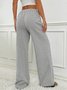 Pantalons Femmes Rayé Décontracté Printemps / Automne Naturel Micro-élasticité Quotidien Ample Droit Régulier