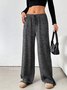 Pantalons Femmes Rayé Décontracté Printemps / Automne Naturel Micro-élasticité Quotidien Ample Droit Régulier