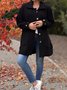Blousons Femmes Décontracté Plain Automne Polyester Naturel Quotidien Col Châle Mi-long Non