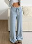 Pantalons Femmes Rayé Décontracté Printemps / Automne Naturel Micro-élasticité Quotidien Ample Droit Régulier