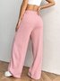 Pantalons Femmes Rayé Décontracté Printemps / Automne Naturel Micro-élasticité Quotidien Ample Droit Régulier
