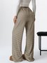 Pantalons Femmes Rayé Décontracté Printemps / Automne Naturel Micro-élasticité Quotidien Ample Droit Régulier