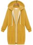 Manteaux Femmes Décontracté Plain Hiver Polyester Sweat-shirt à Capuche Poids lourd Coupe Régulière Manches Longues Droit