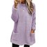 Robes Femmes Décontracté Plain Printemps / Automne Naturel Quotidien Mi-longue Manches Longues Col Rond Tissu pelucheux/polaire granuleux
