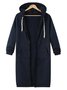Manteaux Femmes Décontracté Plain Hiver Polyester Sweat-shirt à Capuche Poids lourd Coupe Régulière Manches Longues Droit