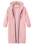 Manteaux Femmes Décontracté Plain Hiver Polyester Sweat-shirt à Capuche Poids lourd Coupe Régulière Manches Longues Droit