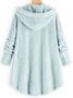 Caniche Blousons Femmes Décontracté Plain Hiver Sweat-shirt à Capuche Naturel Domestique Ample Manches Longues Mi-long