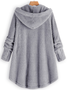 Caniche Blousons Femmes Décontracté Plain Hiver Sweat-shirt à Capuche Naturel Domestique Ample Manches Longues Mi-long