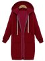 Manteaux Femmes Décontracté Plain Hiver Polyester Sweat-shirt à Capuche Poids lourd Coupe Régulière Manches Longues Droit