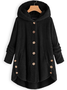 Caniche Blousons Femmes Décontracté Plain Hiver Sweat-shirt à Capuche Naturel Domestique Ample Manches Longues Mi-long