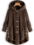 Caniche Blousons Femmes Décontracté Plain Hiver Sweat-shirt à Capuche Naturel Domestique Ample Manches Longues Mi-long