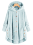 Caniche Blousons Femmes Décontracté Plain Hiver Sweat-shirt à Capuche Naturel Domestique Ample Manches Longues Mi-long