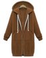 Manteaux Femmes Décontracté Plain Hiver Polyester Sweat-shirt à Capuche Poids lourd Coupe Régulière Manches Longues Droit