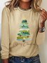 T-shirts Décontracté Printemps / Automne Sapin de Noël Quotidien Meilleure vente Manches Longues Régulier Droit Élasticité moyenne pour Femmes