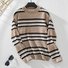 Pulls Rayé Décontracté Printemps / Automne Micro-élasticité Quotidien Noël Manches Longues Col Rond Régulier pour Femmes