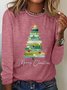 T-shirts Décontracté Printemps / Automne Sapin de Noël Quotidien Meilleure vente Manches Longues Régulier Droit Élasticité moyenne pour Femmes
