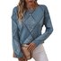 Pulls Décontracté Plain Printemps / Automne Naturel à Haute Élasticité Manches Longues Laine/Tricot Droit Régulier pour Femmes