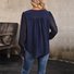 Chemisiers1 Femmes Décontracté Plain Printemps / Automne Polyester Coupe Régulière Dentelle Manches Longues Droit Régulier