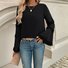Chemisiers1 Décontracté Plain Printemps / Automne Polyester Aucune élasticité Quotidien Ample Péplum Droit pour Femmes