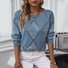 Pulls Décontracté Plain Printemps / Automne Naturel à Haute Élasticité Manches Longues Laine/Tricot Droit Régulier pour Femmes