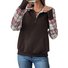 Sweat-shirts Décontracté Printemps / Automne Plaid Quotidien Ample Manches Longues Régulier Régulier Élasticité moyenne pour Femmes