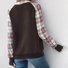Sweat-shirts Décontracté Printemps / Automne Plaid Quotidien Ample Manches Longues Régulier Régulier Élasticité moyenne pour Femmes