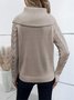 Pulls Décontracté Plain Printemps / Automne Micro-élasticité Quotidien Ample Manches Longues Fil/fil de laine Régulier pour Femmes