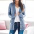 Pulls Décontracté Plain Printemps / Automne Quotidien Manches Longues Col Rond Fil/fil de laine Régulier Régulier pour Femmes