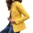 Blousons Rétro Plain Printemps / Automne Polyester Aucune élasticité Taille Moyenne Manches Longues Régulier Régulier pour Femmes