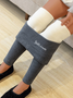 Pantalons De Yoga Femmes Décontracté Plain Hiver Taille Moyenne Quotidien Serré Épaissi Droit Élasticité moyenne