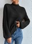 Pulls Décontracté Plain Printemps / Automne Naturel Quotidien Ample Manches Longues Laine/Tricot Régulier pour Femmes