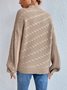 Pulls Décontracté Plain Printemps / Automne Naturel Quotidien Ample Manches Longues Laine/Tricot Régulier pour Femmes