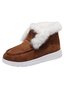 Rembourré de Coton Bottes Rétro Plain Hiver Quotidien Peluche Faux Suède Caoutchouc à Enfiler chaleur pour Femmes