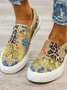 Profond bouche Unique Chaussures Décontracté Motif Léopard Toutes Les Saisons Polyester Sportif & De Plein Air Bout Fermé Toile Caoutchouc à Enfiler pour Femmes