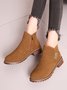 Mode Bottes Femme Simple Plain Automne Zip Vacances Talon Bas Fausse Fourrure Caoutchouc Bottes classiques