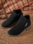 Mode Bottes Femme Simple Plain Automne Zip Vacances Talon Bas Fausse Fourrure Caoutchouc Bottes classiques