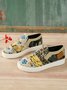 Profond bouche Unique Chaussures Décontracté Motif Léopard Toutes Les Saisons Polyester Sportif & De Plein Air Bout Fermé Toile Caoutchouc à Enfiler pour Femmes