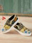 Profond bouche Unique Chaussures Décontracté Motif Léopard Toutes Les Saisons Polyester Sportif & De Plein Air Bout Fermé Toile Caoutchouc à Enfiler pour Femmes