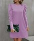 Robes Femmes Décontracté Plain Printemps / Automne Polyester Quotidien Manches Longues Droit Régulier Non