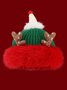 Bonnets Décontracté Bloc de Couleur Toutes Les Saisons Acrylique Poids lourd Vacances Fourrure Noël chaleur pour Femmes