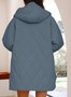 Rembourré Blousons Décontracté Plain Hiver Naturel Aucune élasticité Ample Manches Longues Mi-long Droit pour Femmes