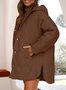 Rembourré Blousons Décontracté Plain Hiver Naturel Aucune élasticité Ample Manches Longues Mi-long Droit pour Femmes
