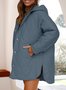 Rembourré Blousons Décontracté Plain Hiver Naturel Aucune élasticité Ample Manches Longues Mi-long Droit pour Femmes