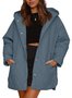 Rembourré Blousons Décontracté Plain Hiver Naturel Aucune élasticité Ample Manches Longues Mi-long Droit pour Femmes