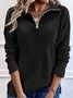 Chemisiers1 Décontracté Plain Printemps / Automne Quotidien Ample Manches Longues Col Châle Forage à chaud Régulier pour Femmes