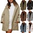Rembourré Blousons Décontracté Plain Hiver Naturel Aucune élasticité Ample Manches Longues Mi-long Droit pour Femmes
