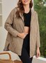 Rembourré Blousons Décontracté Plain Hiver Naturel Aucune élasticité Ample Manches Longues Mi-long Droit pour Femmes