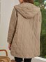 Rembourré Blousons Décontracté Plain Hiver Naturel Aucune élasticité Ample Manches Longues Mi-long Droit pour Femmes