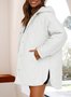 Rembourré Blousons Décontracté Plain Hiver Naturel Aucune élasticité Ample Manches Longues Mi-long Droit pour Femmes