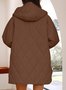 Rembourré Blousons Décontracté Plain Hiver Naturel Aucune élasticité Ample Manches Longues Mi-long Droit pour Femmes